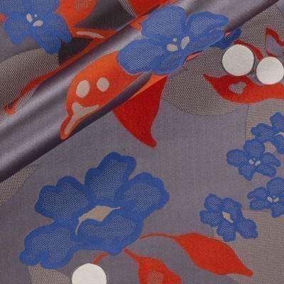 Floral printed silk