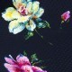Floral silk fabric
