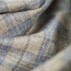 Check melange wool fabric