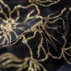 Lurex floral embroidery on organza silk fabric