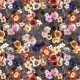 Floral printed wool silk fabric