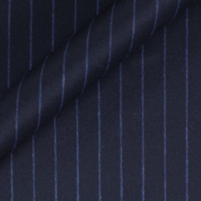 Pinstriped in pure virgin wool and cashmere