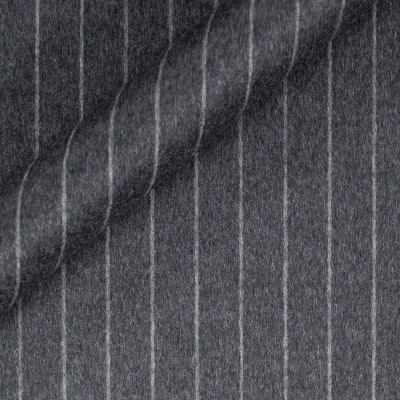 Pinstriped in pure virgin wool and cashmere
