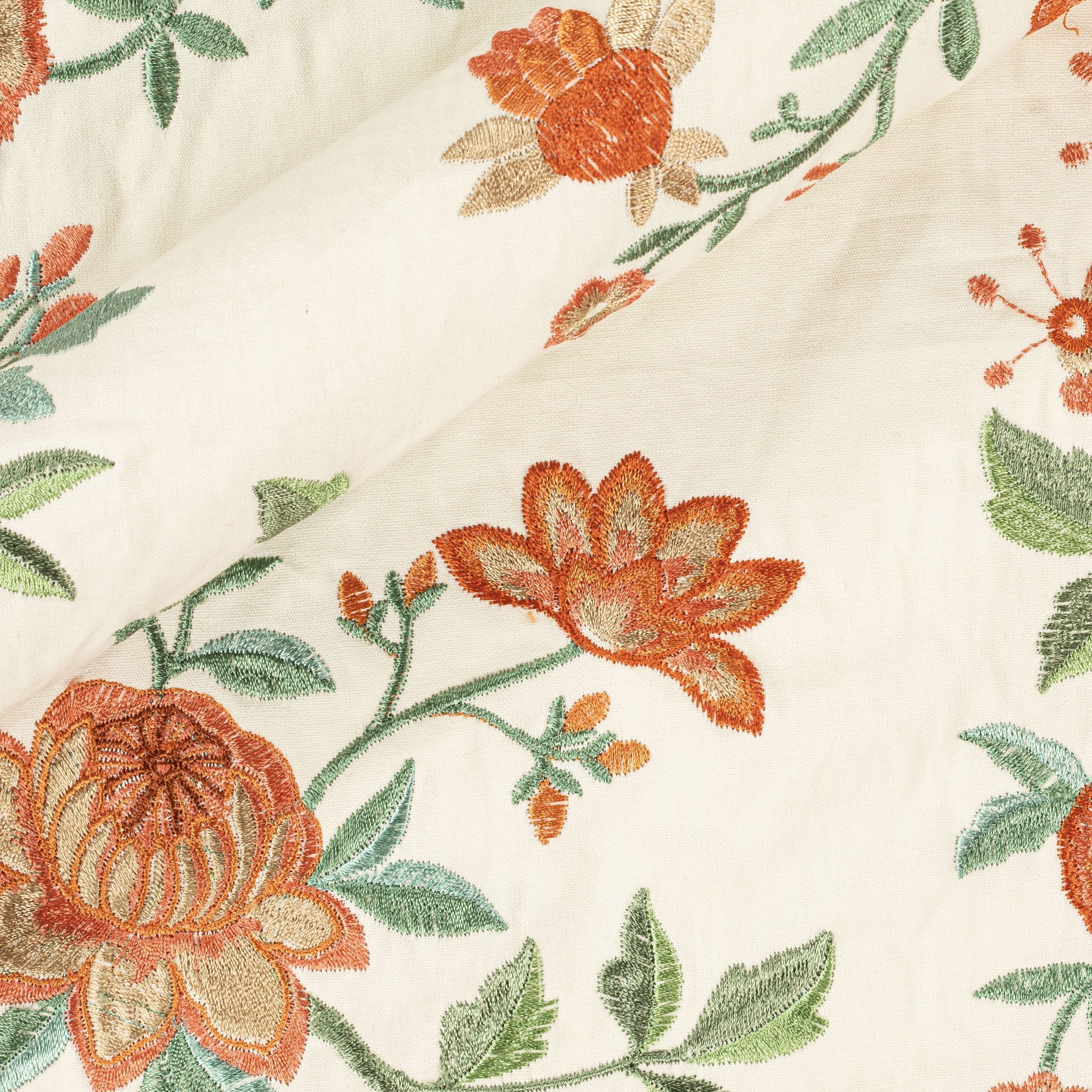 Floral embroidery on cotton - Ungaro Première SS 2020 - U64565