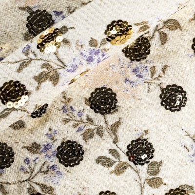 Jacquard with embroidery