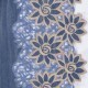 Floral embroidered denim