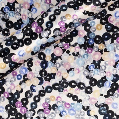 Bead pattern print on silk