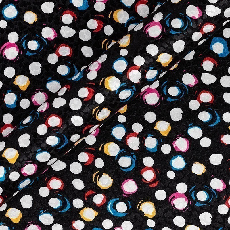 POLKA-DOT PRINT SILK JACQUARD - Ungaro Première SS 2021 ...