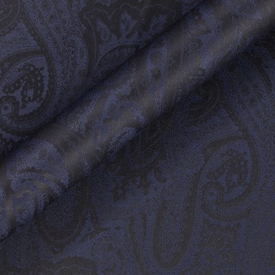 Jacquard fabric in silk and wool