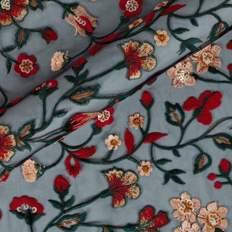 Embroidery on tulle carnet couture fw 202122 c57811 carnet Embroidery on tulle carnet couture fw 202122 c57811 carnet