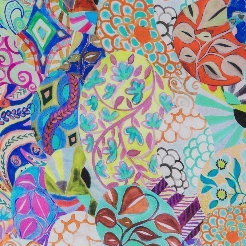 PRINTING ON SILK CREPE SATIN Ungaro Première FW 202324 65W504R